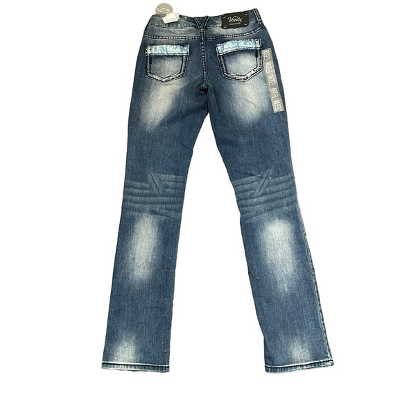 Vanity Blue Premium Denim Jeans Size 25X33 Curvy Sasha‎ Boot Womens Stretch - Picture 7 of 7